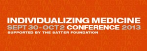 Orange logo graphic for CIM Conference - Center for Individualized Medicine Sept. 30 - Oct. 2