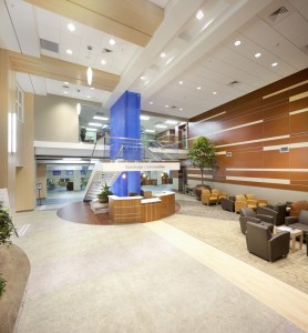 Main lobby entrance to Baptist Health Care facility