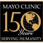 Mayo Clinic: 150 años de servicio a la humanidad, imagen del planeta 150th Sesquicentennial Logo