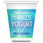 Etiqueta nutricional del yogurt probiótico