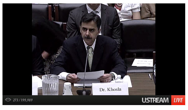 Dr. Khosla testifying on modernizing clinical trials - Capitol Hill hearing