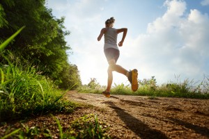 woman on a training run