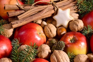 apples and nuts for healthy holiday eating