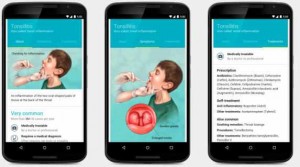 Google image of medical conditions on mobile phone