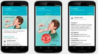 Imagen en Google de un celular con información sobre enfermedades