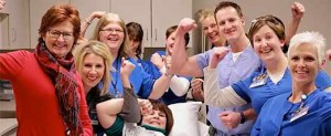 Strong Arm Selfie image of Dr. Dozois' colon cancer surgery team