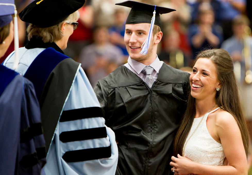 Chris Norton and fiance Emiily at Luther College Graduation