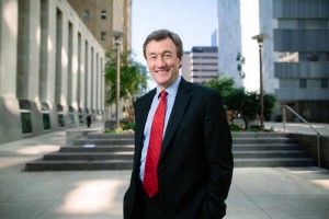 Mayo Clinic CEO & President Dr. John Noseworthy standing outside Gonda and Plummer buildings