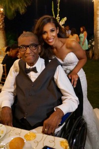 Andre Pearson with his daughter the bride and the wedding reception