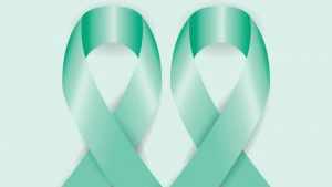 ovarian cancer awareness ribbons, green