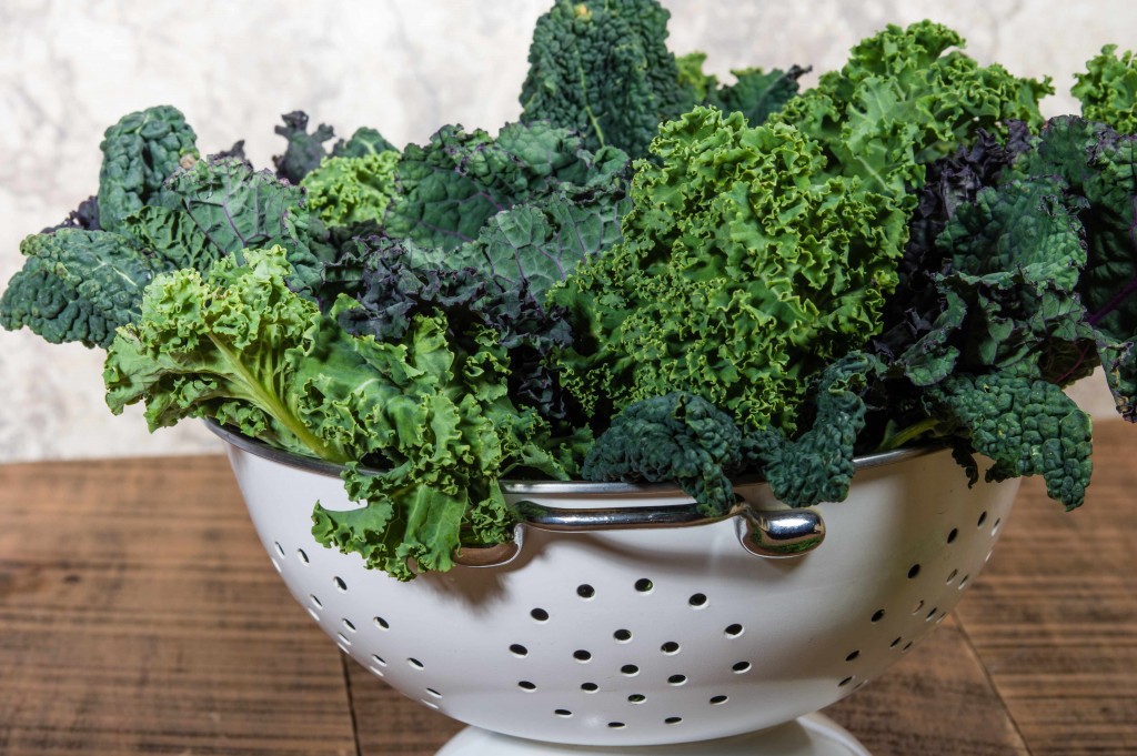 bowl of fresh kale, vegetable