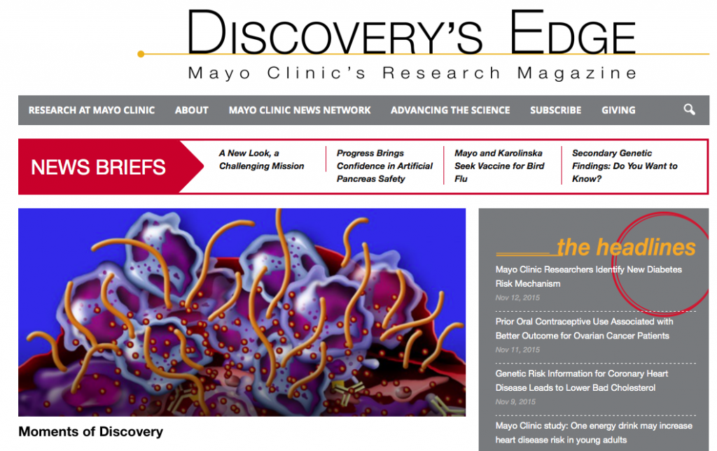 Captura de pantalla de la nueva plataforma de Discovery’s Edge en la web