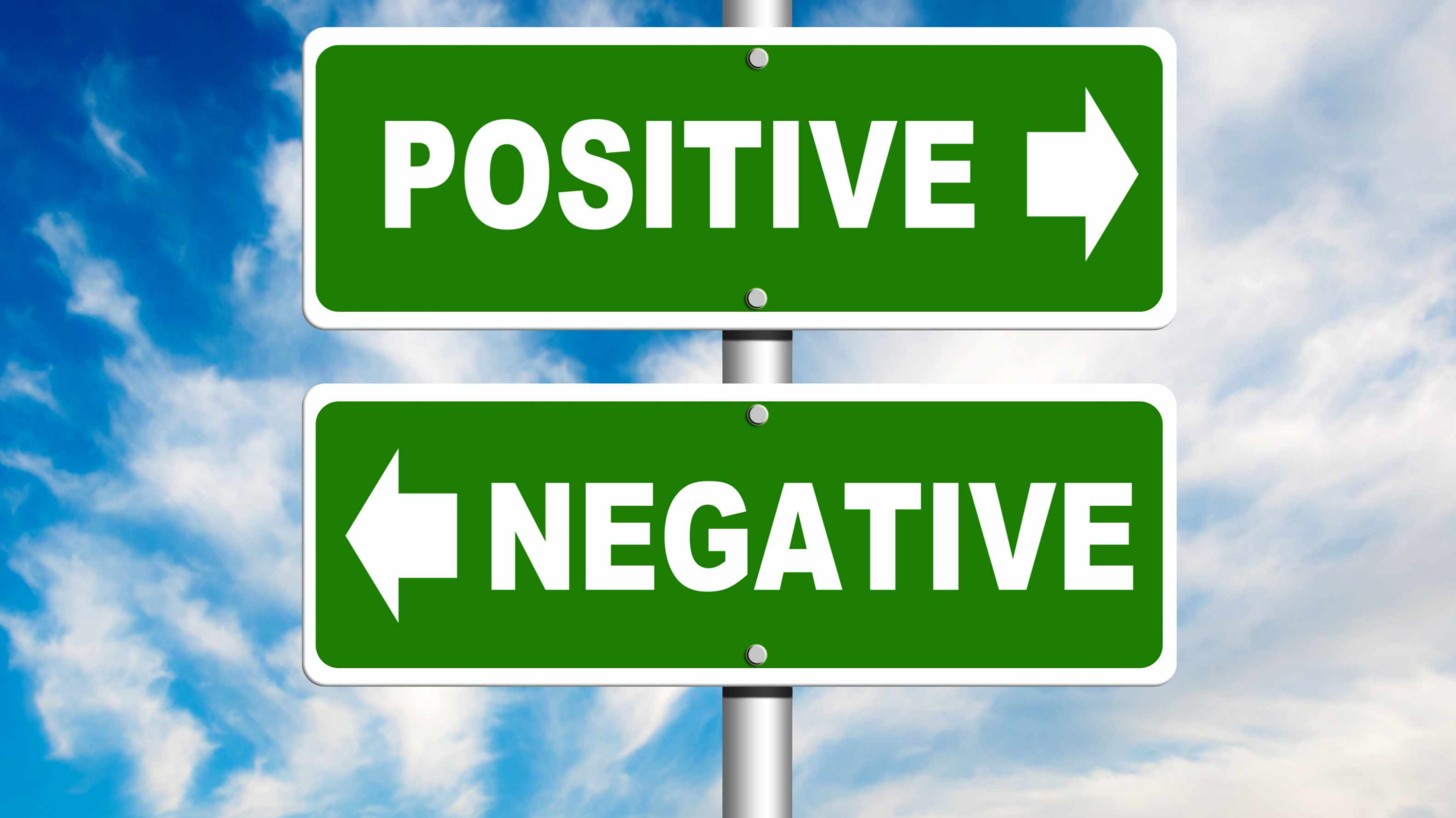 positive and negative signs
