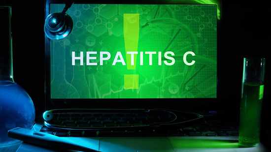 computer monitor with the word Hepatitis C