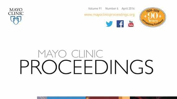 Mayo Clinic Proceedings cover
