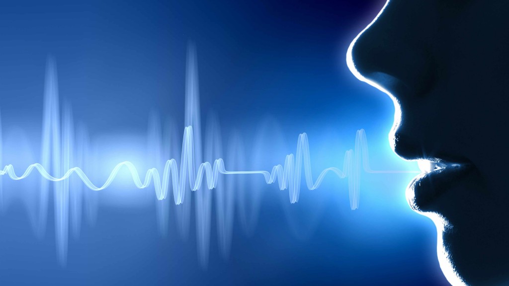 a mouth projecting sound waves, voice, speech