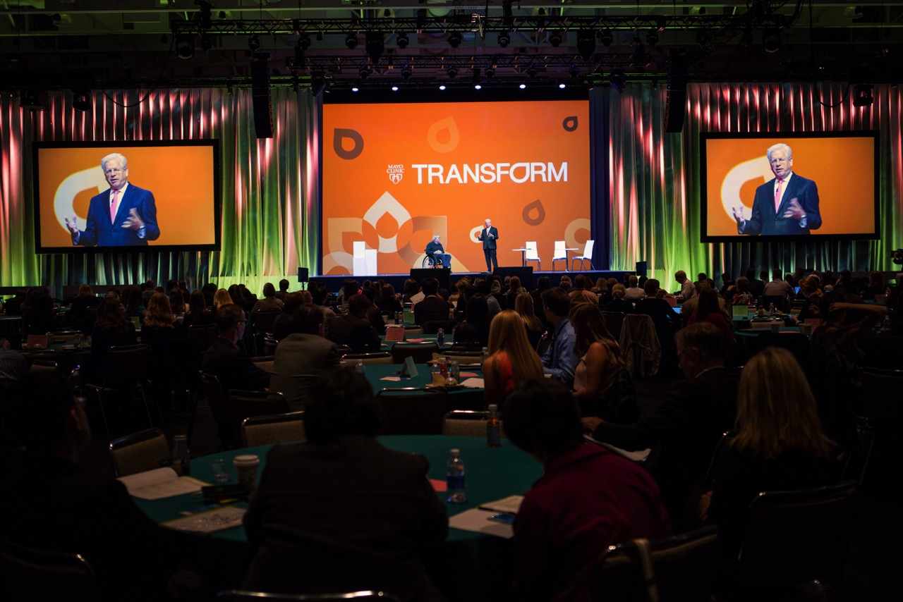 Dr. Doug Wood on main stage at Transform
