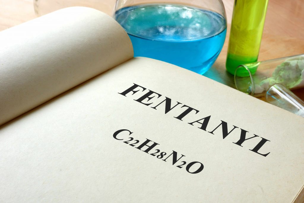 a page in a book with the word Fentanyl spelled out