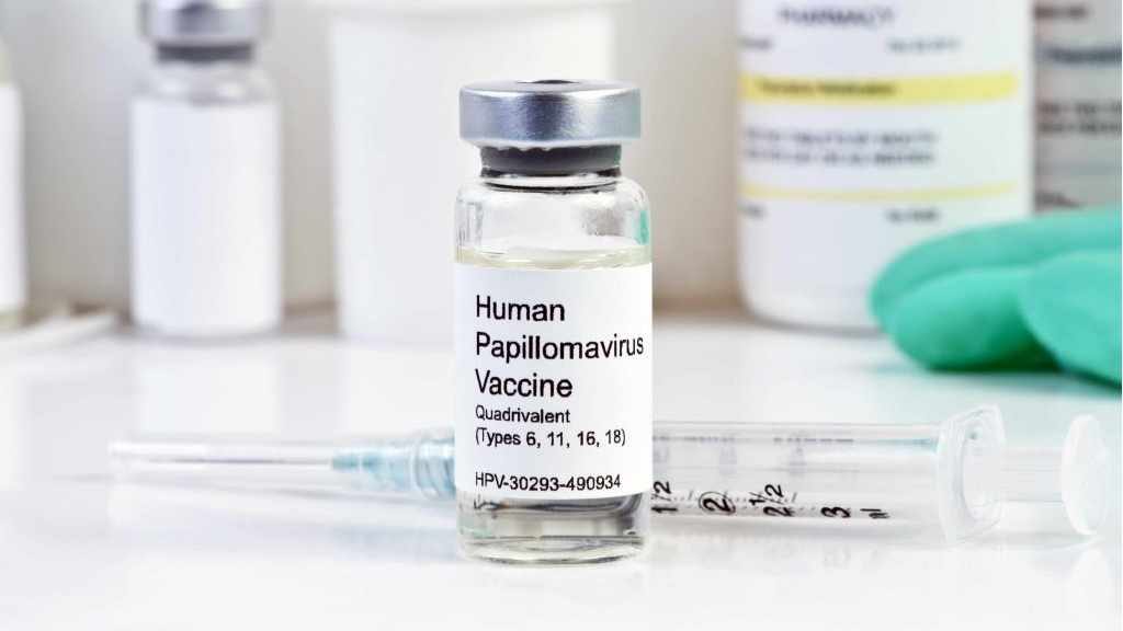 vial of human papillomavirus vaccine