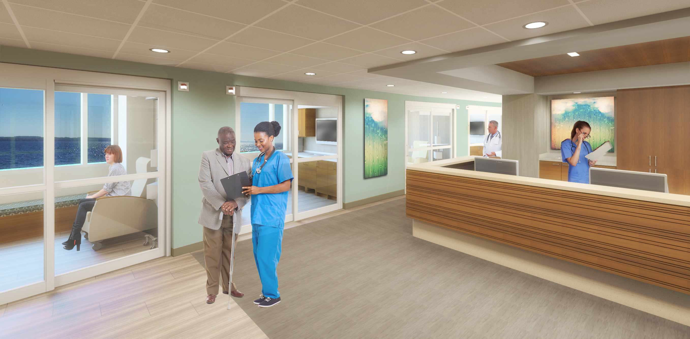 Artist rendering of Mayo Clinic Cancer Center at St. Vincent
