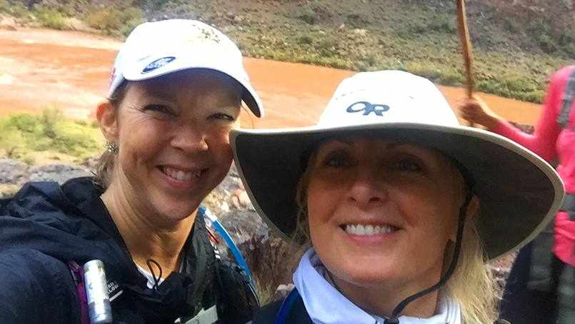 patient and nurse taking selfie at the Grand Canyon