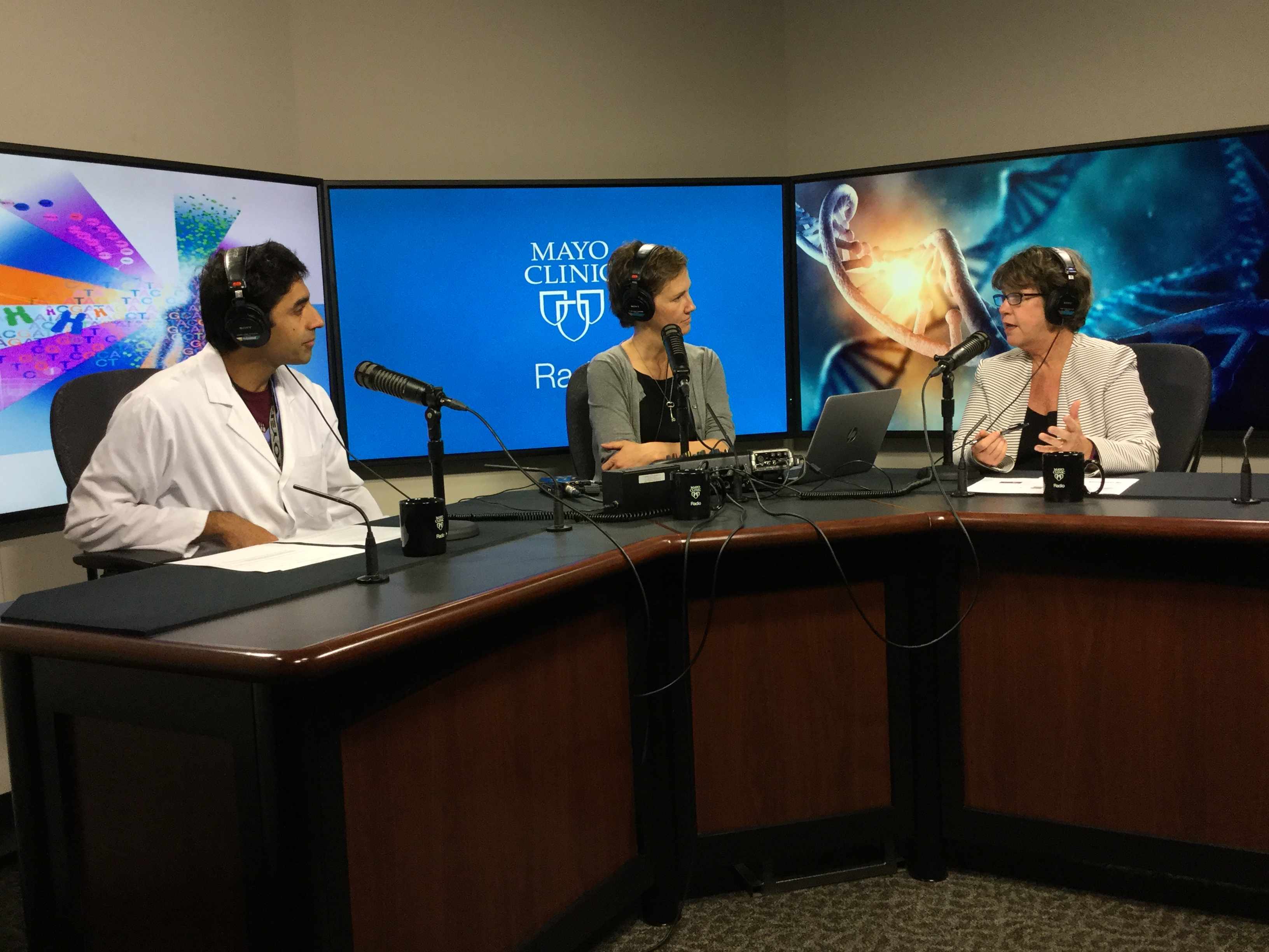 Dr. Kathy Hudson being interviewed on Mayo Clinic Radio