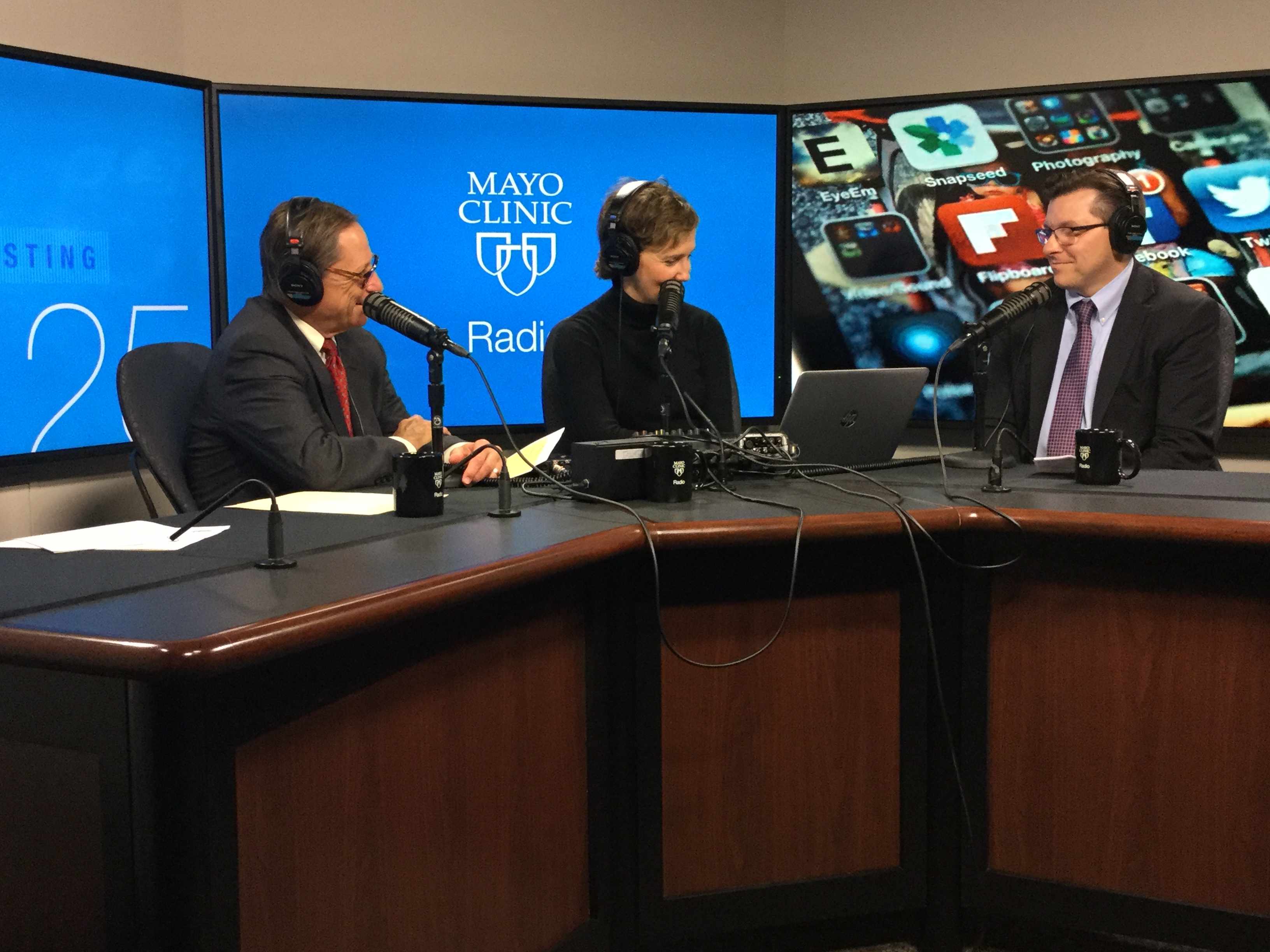 Dr. Craig Sawchuk being interviewed on Mayo Clinic Radio