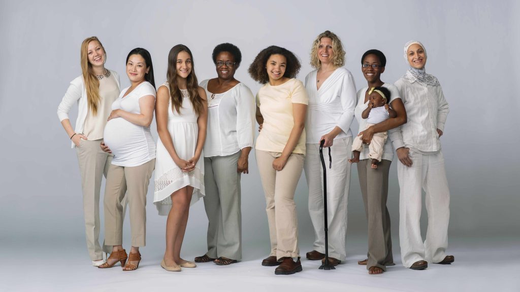 a diverse group of women representing women's health