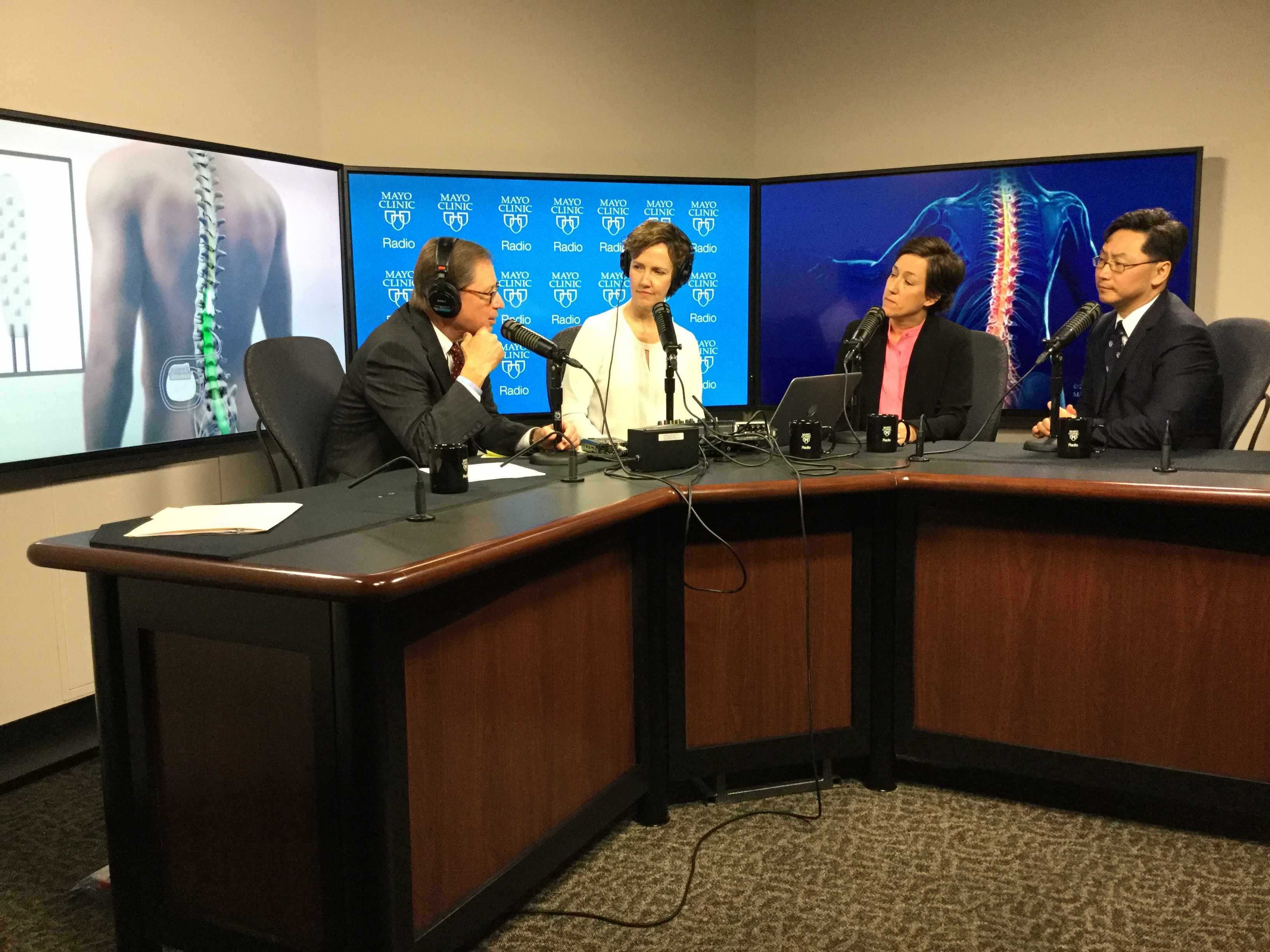 Dr. Kendall Lee and Dr. Kristin Zhao being interviewed on Mayo Clinic Radio