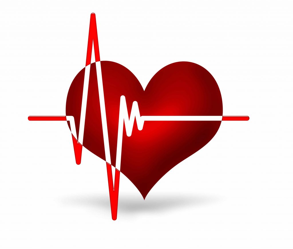 a graphic of a heart and an electrocardiogram reading