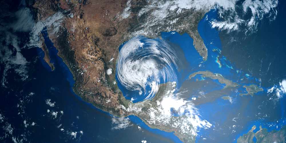 Hurricane Harvey from satellite view