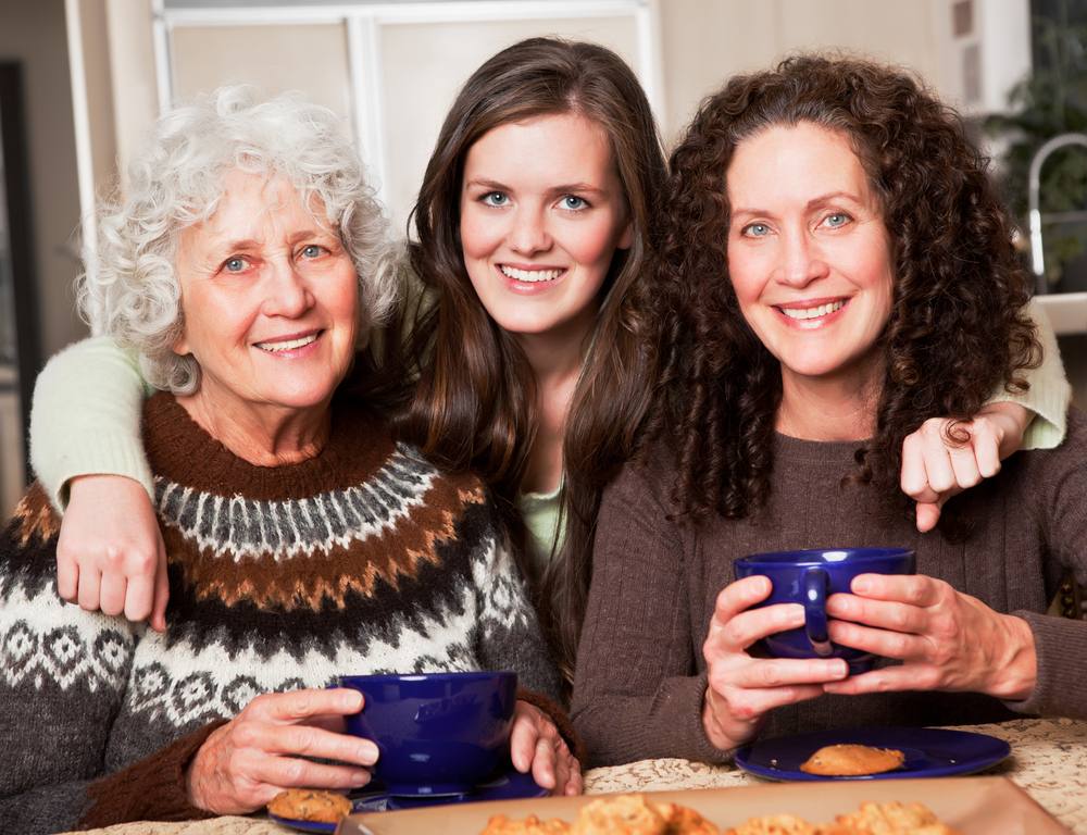 three women who look related representing three generations