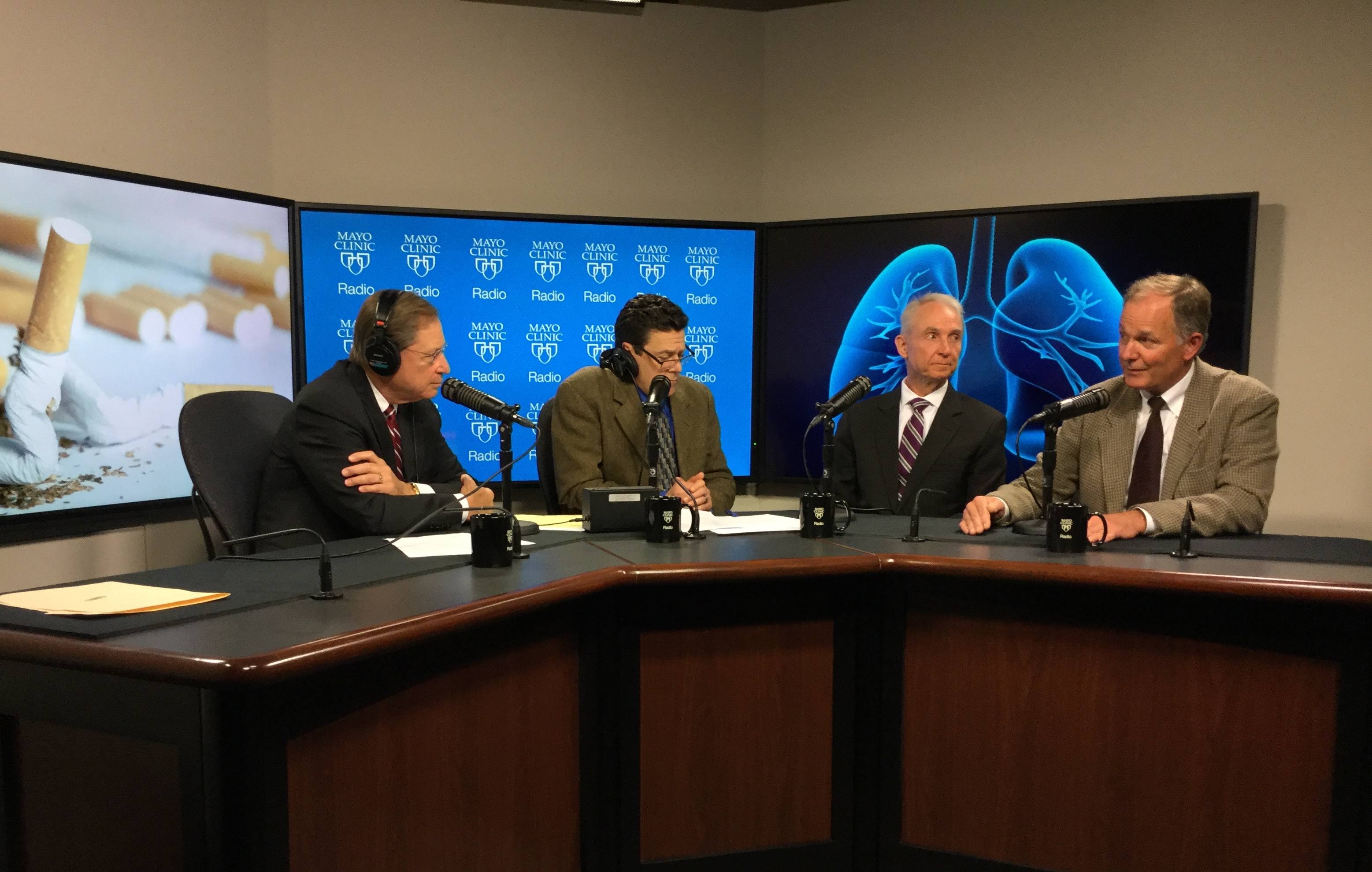 Dr. David Midthun and Dr. J. Taylor Hays being interviewed on Mayo Clinic Radio
