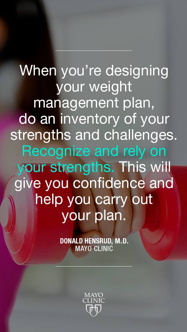 When you're designing your weight management plan quote from Dr. Donald Hendrud