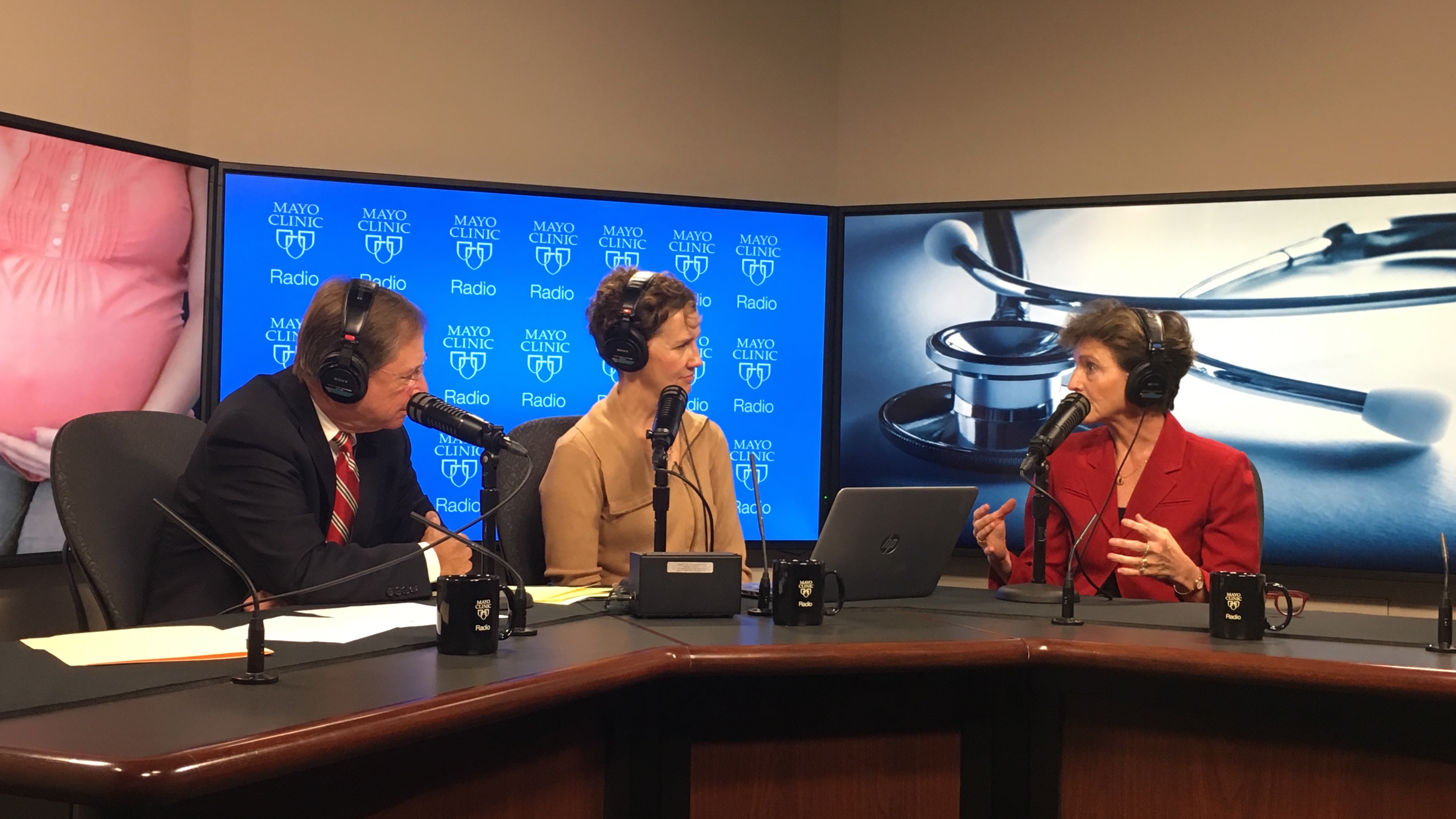 Dr. Sharonne Hayes being interviewed on Mayo Clinic Radio