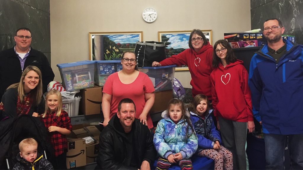 some of the "heart families" who support Linsey Rippy's annual toy drive, including the Waletzkos, the Rippys and the Ulrichs - In the Loop story
