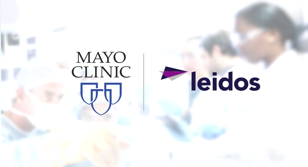 Mayo Clinic and Leidos logos