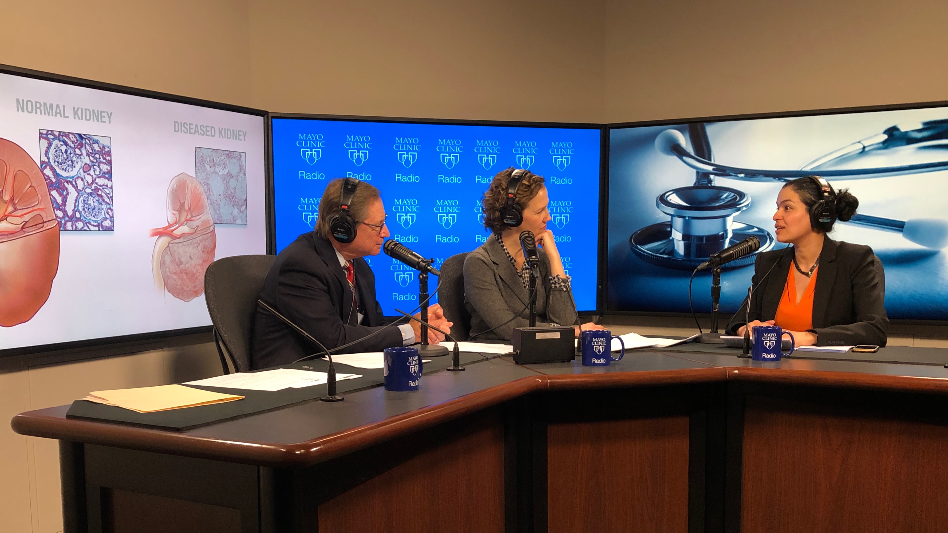 Dr. Ladan Zand being interviewed on Mayo Clinic Radio