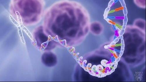 medical illustration of DNA strand