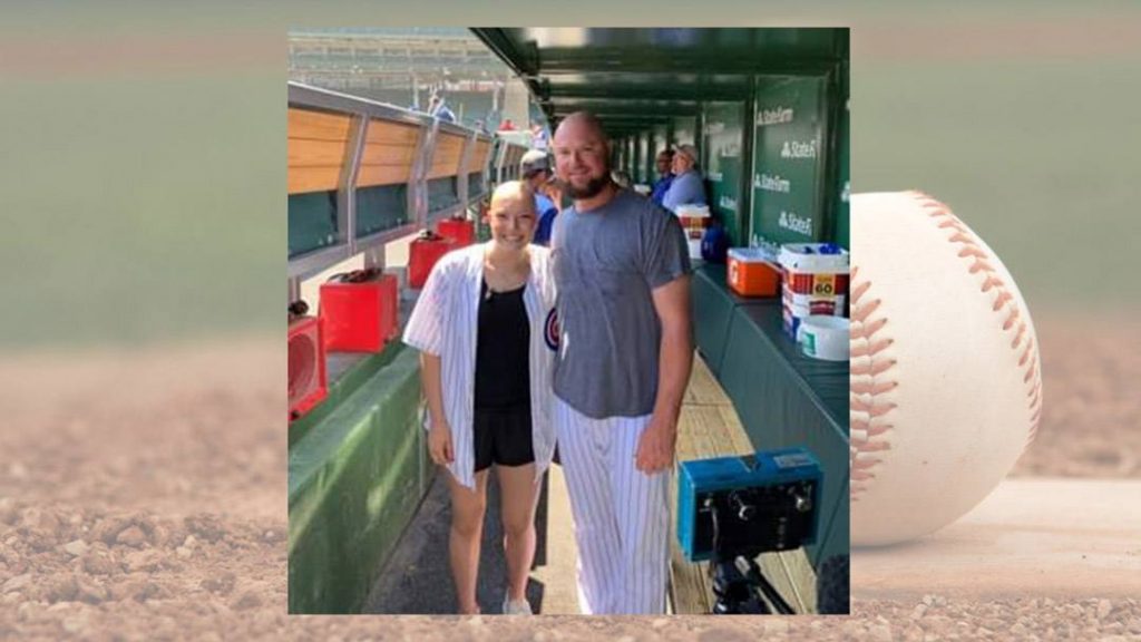 In the Loop patient Ashlyn Clark with Chicago Cubs pitcher Jon Lester