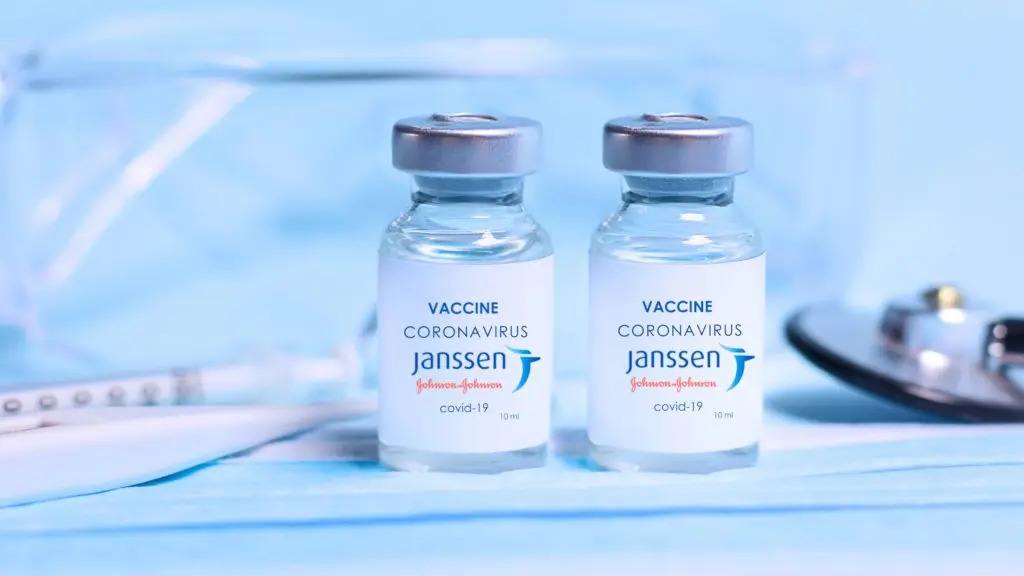 2 vials of the Johnson and Johnson COVID-19 vaccine
