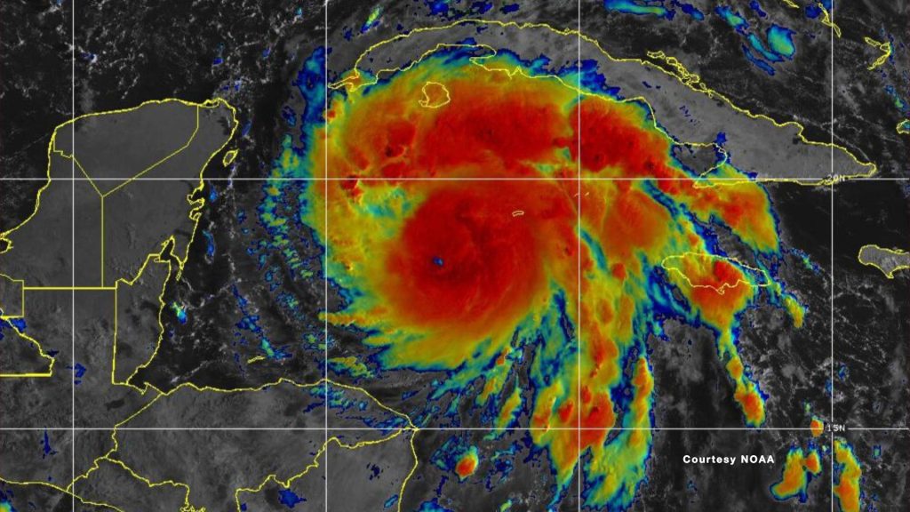 Satellite imagery of Hurricane Ian