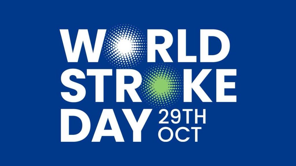 world stroke day blue graphic