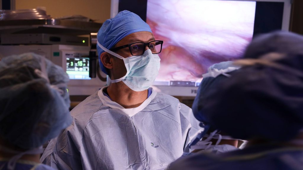 Dr Nabil Wasif in surgery, Total Robotic Whipple Surgery