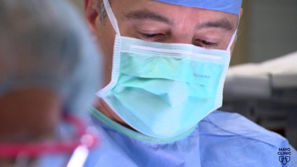 Dr. Matthew Tollefson performing a prostate surgery