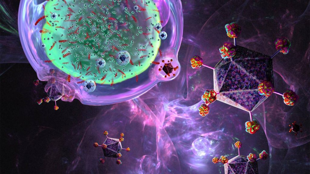 Illustration of CAR T cell immunotherapy