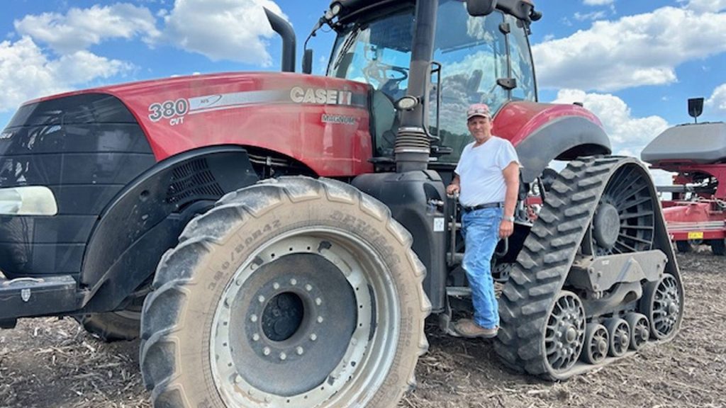 Farmer and Mayo patient Craig Smith and red tractor