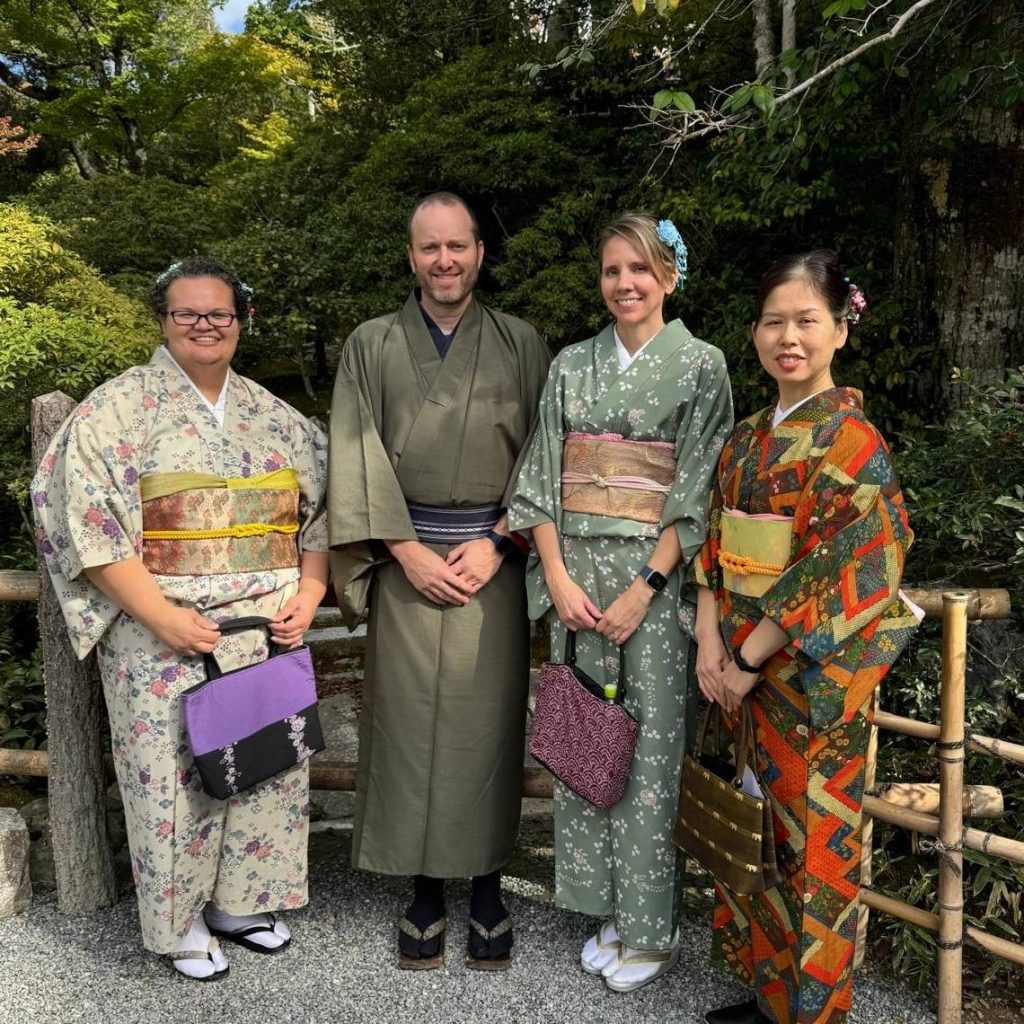 Japan Nursing Exchange Program participants Katie Kielkucki, Wesley Nigon, Kelly Kiker, Akiko Okano.