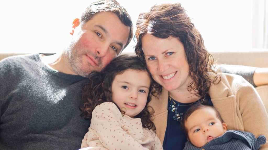 Portrait of Jay, Charlotte, Thomas and Erin Barreto family
