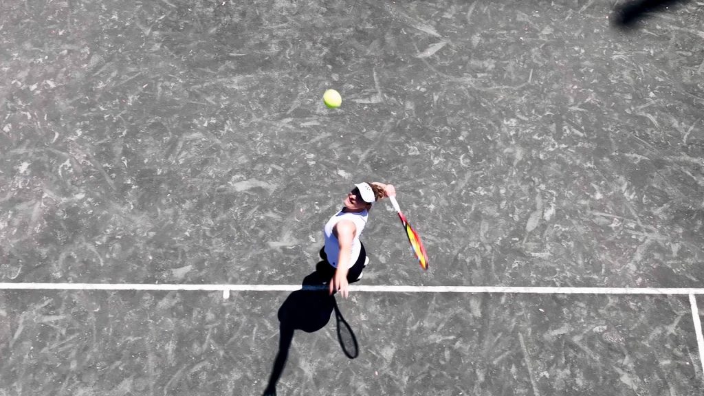 Gaby Dabrowski on the tennis court